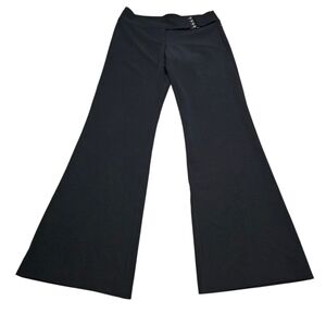 Essentials By A.B.S Women's Black Flare Dress Pants Minimalist Sz L